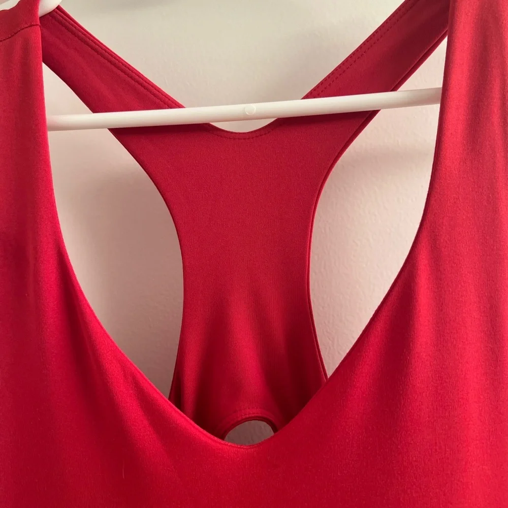 Girlfriend Colkective brand Bike Dress, bright red, size L. - Picture 2 of 8